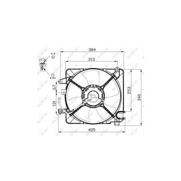 Fläkt, kylare 12V Nrf 47449 NRF
