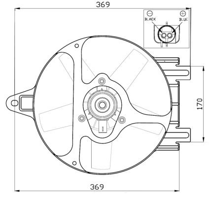 Fläkt, kylare 12V Nrf 47454 NRF