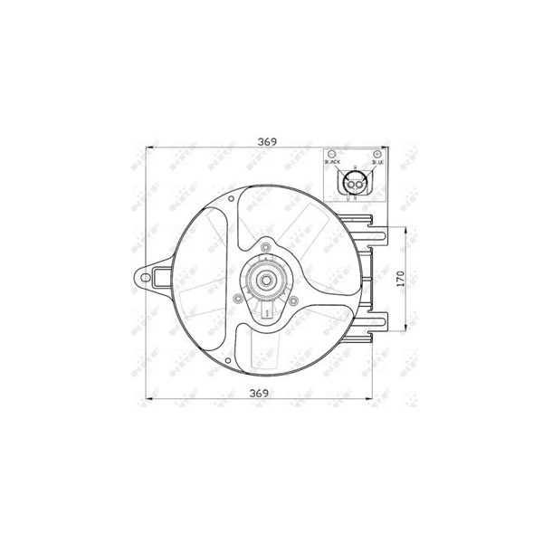Fläkt, kylare 12V Nrf 47454 NRF