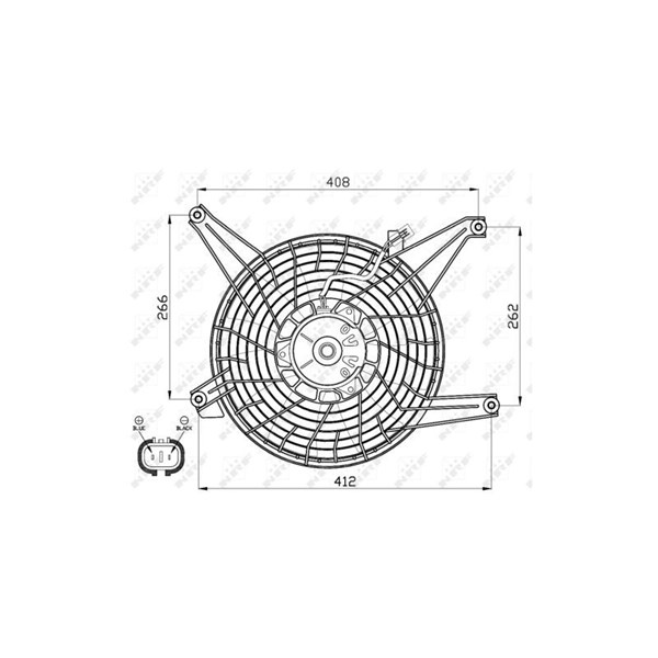Fläkt, kylare 12V Nrf 47468 NRF