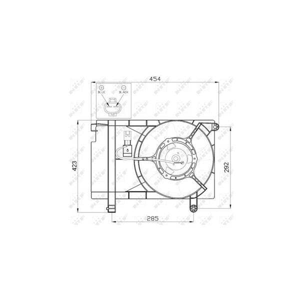 Fläkt, kylare 12V Nrf 47471 NRF