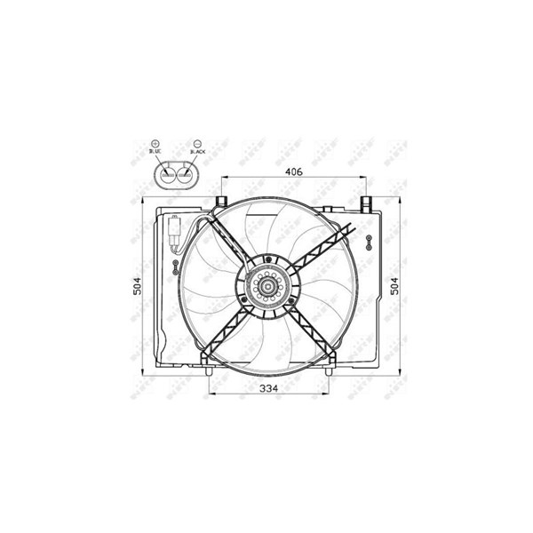 Fläkt, kylare 12V Nrf 47473 NRF
