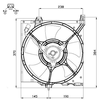Fläkt, kylare 12V Nrf 47477 NRF