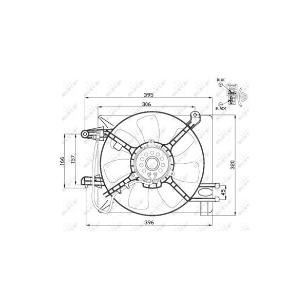 Fläkt, kylare 12V Nrf 47486 NRF