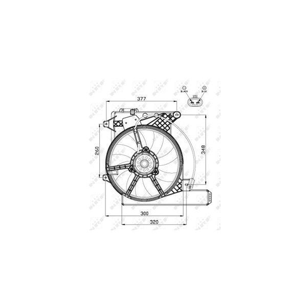 Fläkt, kylare 12V Nrf 47488 NRF