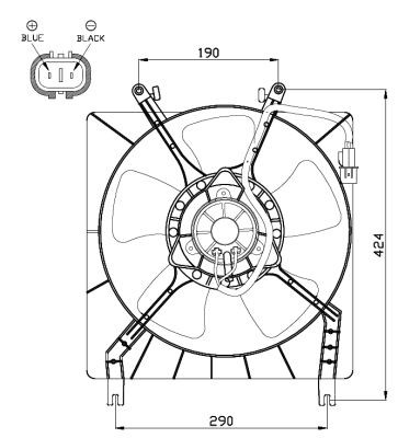 Fläkt, kylare 12V Nrf 47492 NRF