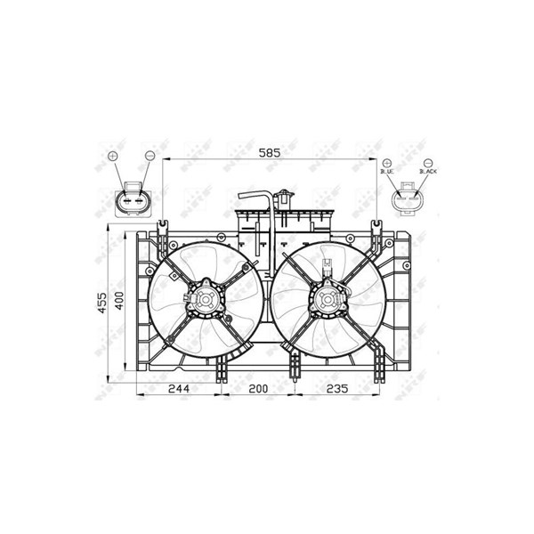 Fläkt, kylare 12V Nrf 47493 NRF