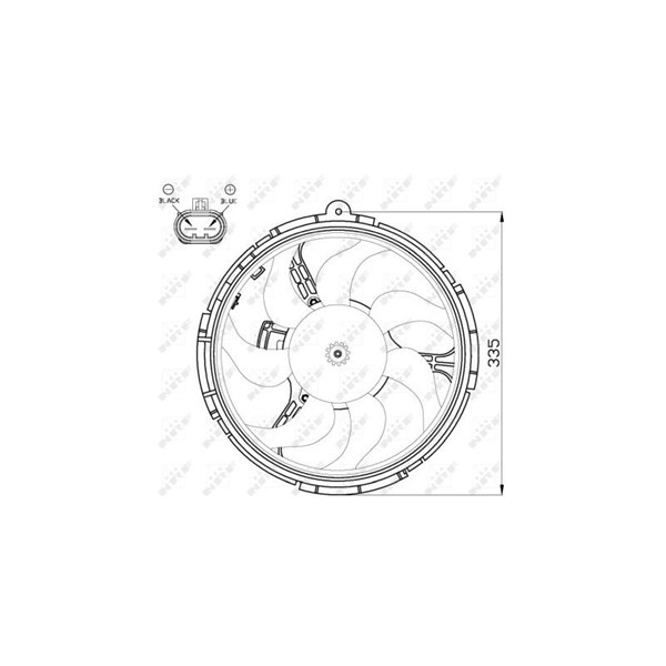 Fläkt, kylare 12V Nrf 47505 NRF