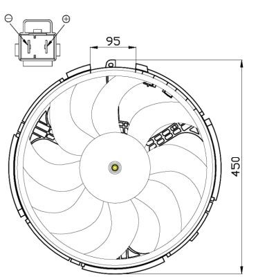Fläkt, kylare 12V Nrf 47506 NRF