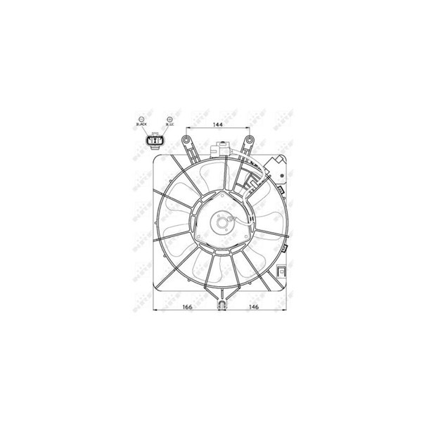 Fläkt, kylare 12V Nrf 47512 NRF