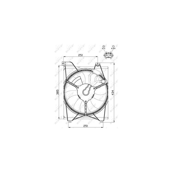 Fläkt, kylare 12V, Höger Nrf 47515 NRF Fläkt, kylare 12V, Höger Nrf 47515 NRF