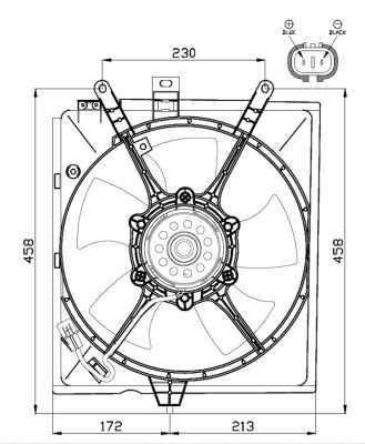 Fläkt, kylare 12V Nrf 47516 NRF