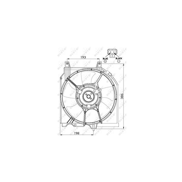 Fläkt, kylare 12V Nrf 47528 NRF