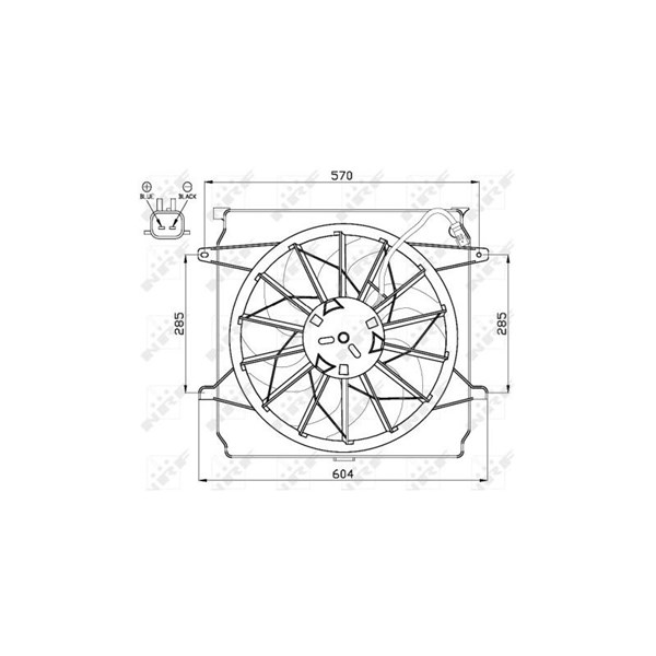 Fläkt, kylare 12V Nrf 47529 NRF Fläkt, kylare 12V Nrf 47529 NRF