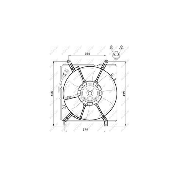 Fläkt, kylare 12V Nrf 47534 NRF