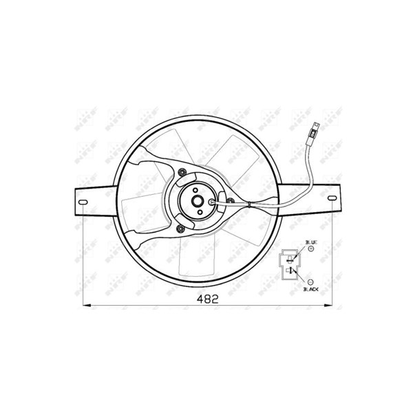 Fläkt, kylare 12V Nrf 47540 NRF