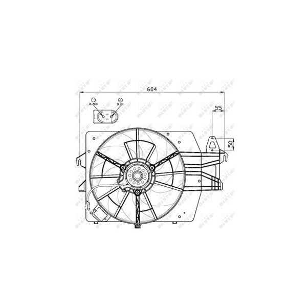 Fläkt, kylare 12V Nrf 47544 NRF