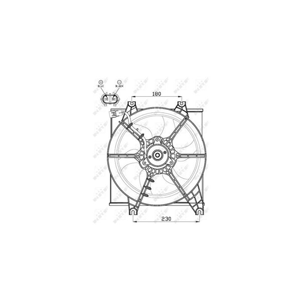 Fläkt, kylare 12V Nrf 47546 NRF
