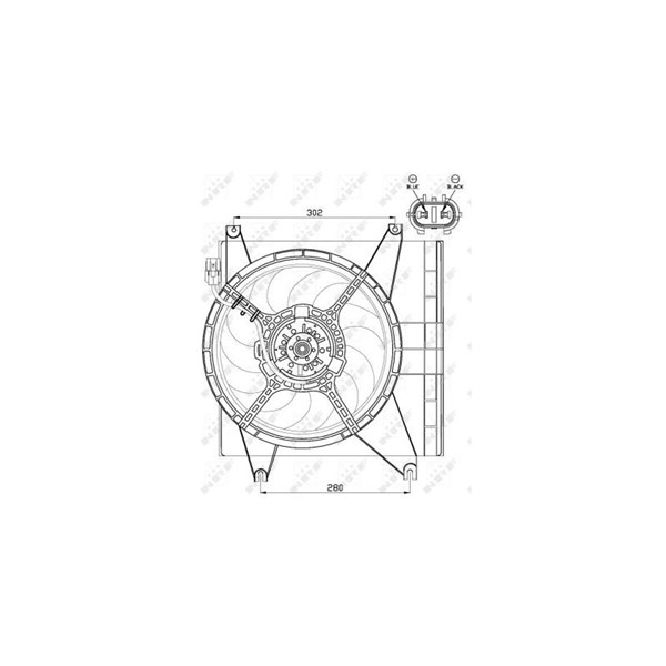 Fläkt, kylare 12V Nrf 47547 NRF