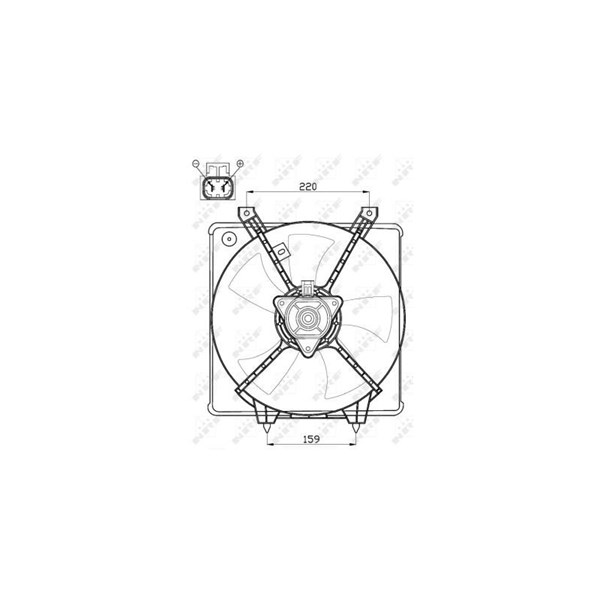 Fläkt, kylare 12V Nrf 47550 NRF