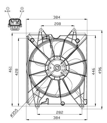 Fläkt, kylare 12V Nrf 47563 NRF