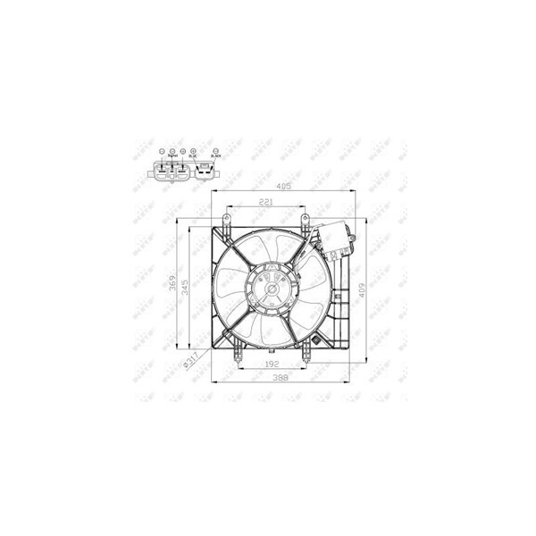 Fläkt, kylare 12V Nrf 47575 NRF Fläkt, kylare 12V Nrf 47575 NRF