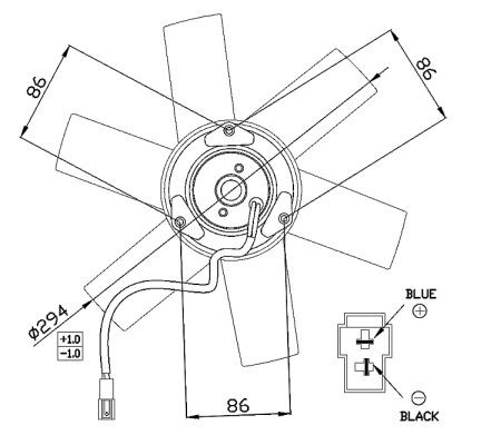 Fläkt, kylare 12V Nrf 47657 NRF