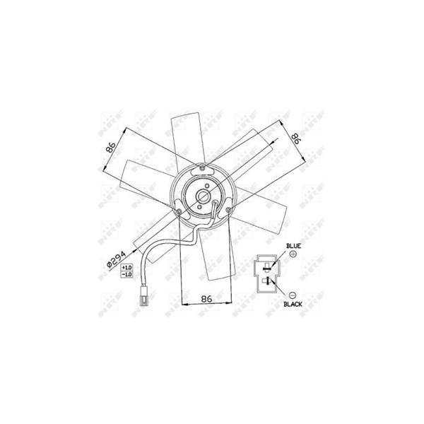 Fläkt, kylare 12V Nrf 47657 NRF