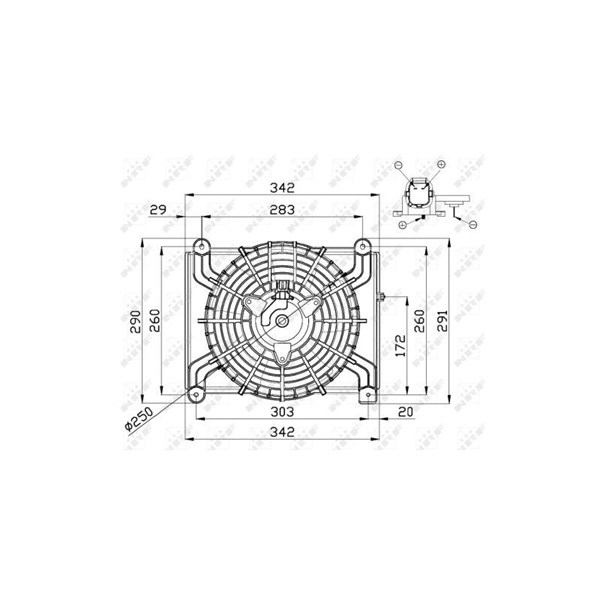 Fläkt, kylare 12V Nrf 47668 NRF Fläkt, kylare 12V Nrf 47668 NRF