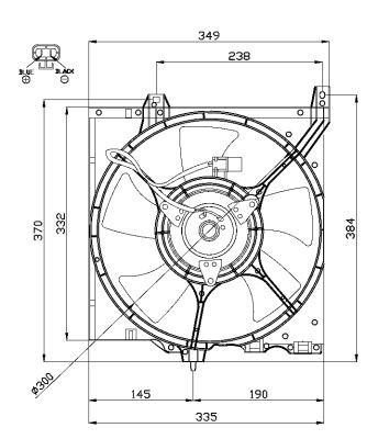 Fläkt, kylare 12V Nrf 47670 NRF
