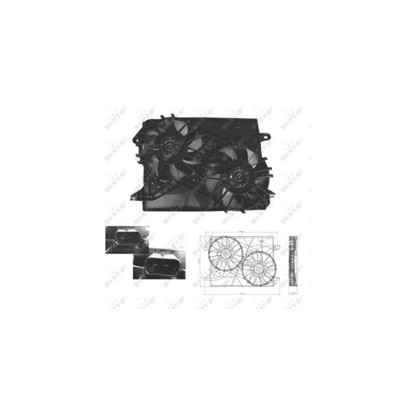 Fläkt, kylare 12V Nrf 47674 NRF