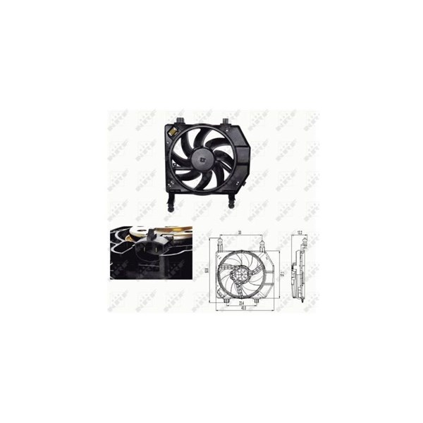 Fläkt, kylare 12V Nrf 47681 NRF