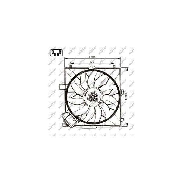 Fläkt, kylare 12V Nrf 47732 NRF
