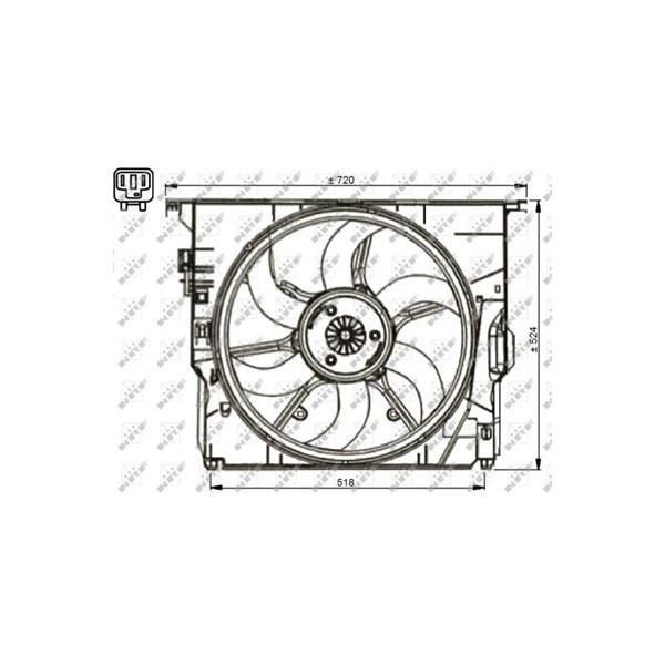Fläkt, kylare 12V Nrf 47737 NRF Fläkt, kylare 12V Nrf 47737 NRF