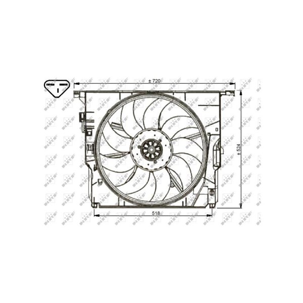 Fläkt, kylare 12V Nrf 47739 NRF