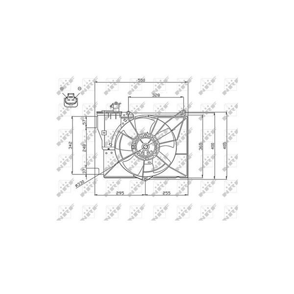 Fläkt, kylare 12V Nrf 47746 NRF