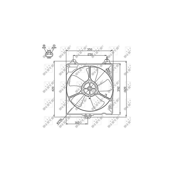 Fläkt, kylare 12V Nrf 47753 NRF