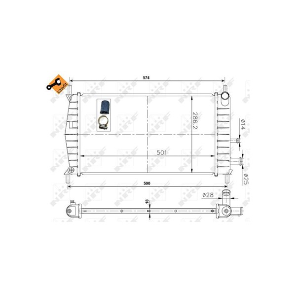 Kylare, motorkylning Nrf 50131 NRF Kylare, motorkylning Nrf 50131 NRF
