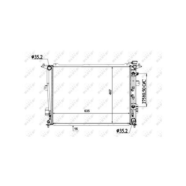 Kylare, motorkylning Nrf 50135 NRF