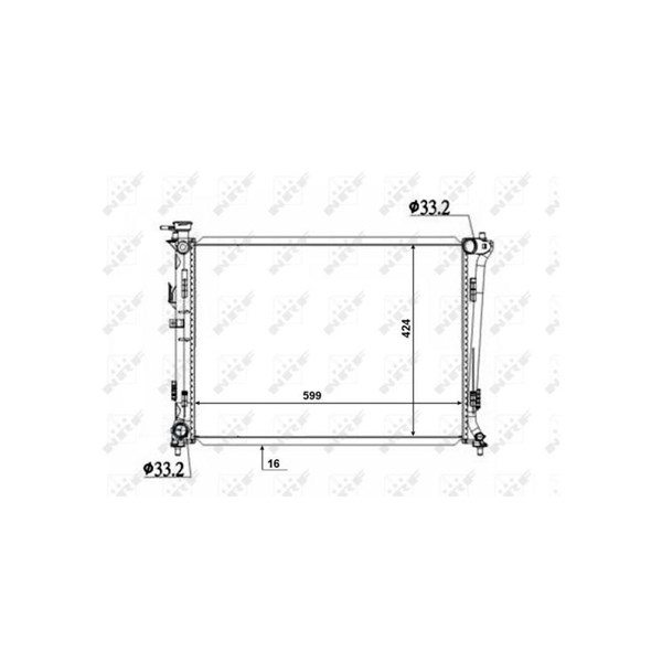 Kylare, motorkylning Nrf 50136 NRF