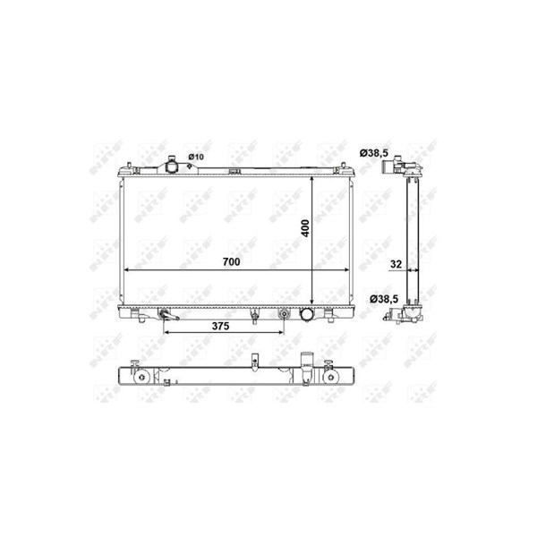 Kylare, motorkylning Nrf 50137 NRF