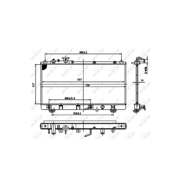 Kylare, motorkylning Nrf 50142 NRF Kylare, motorkylning Nrf 50142 NRF