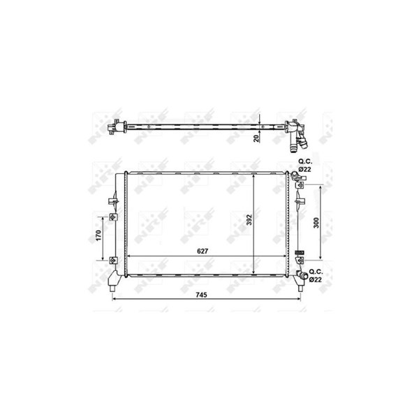 Kylare, motorkylning Nrf 50148 NRF