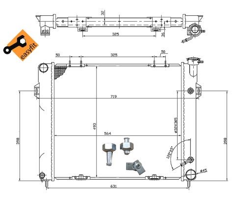 Kylare, motorkylning Nrf 50202 NRF