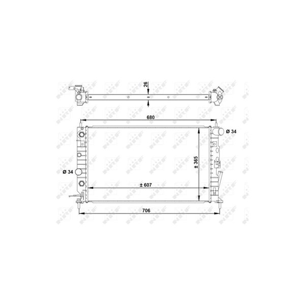 Kylare, motorkylning Nrf 50218 NRF Kylare, motorkylning Nrf 50218 NRF