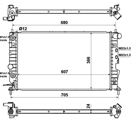 Kylare, motorkylning Nrf 50219 NRF
