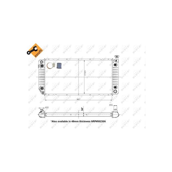 Kylare, motorkylning Nrf 50230 NRF Kylare, motorkylning Nrf 50230 NRF