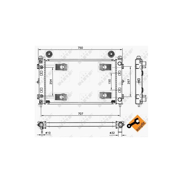 Kylare, motorkylning Nrf 50232 NRF Kylare, motorkylning Nrf 50232 NRF