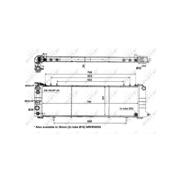 Kylare, motorkylning Nrf 50321 NRF