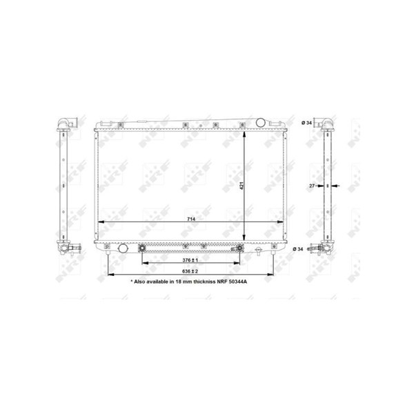 Kylare, motorkylning Nrf 50344 NRF Kylare, motorkylning Nrf 50344 NRF